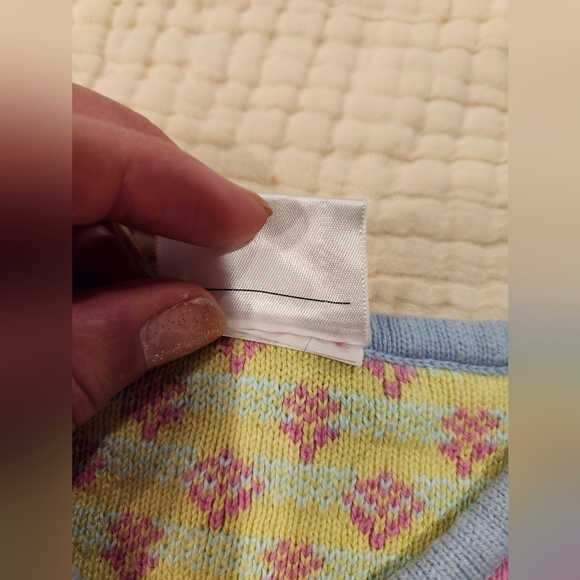 Hanna Andersson sweater 80 18/24 months combed cotton pink blue girl toddler - Picture 3 of 7